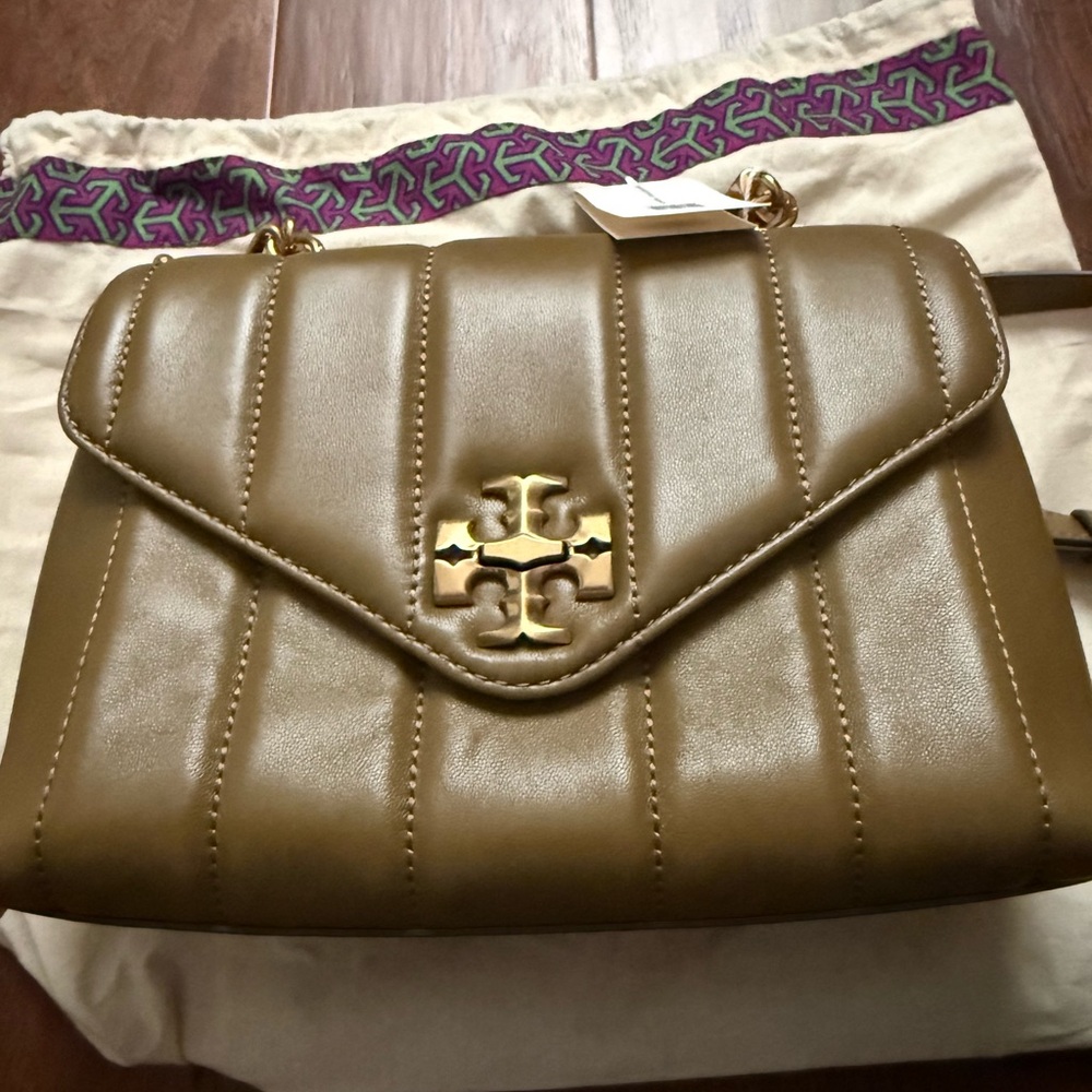 Tory Burch Olive Quilted Crossbody Bag